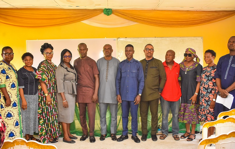 Group photographs at Aileru Primary School during stakeholders meeting